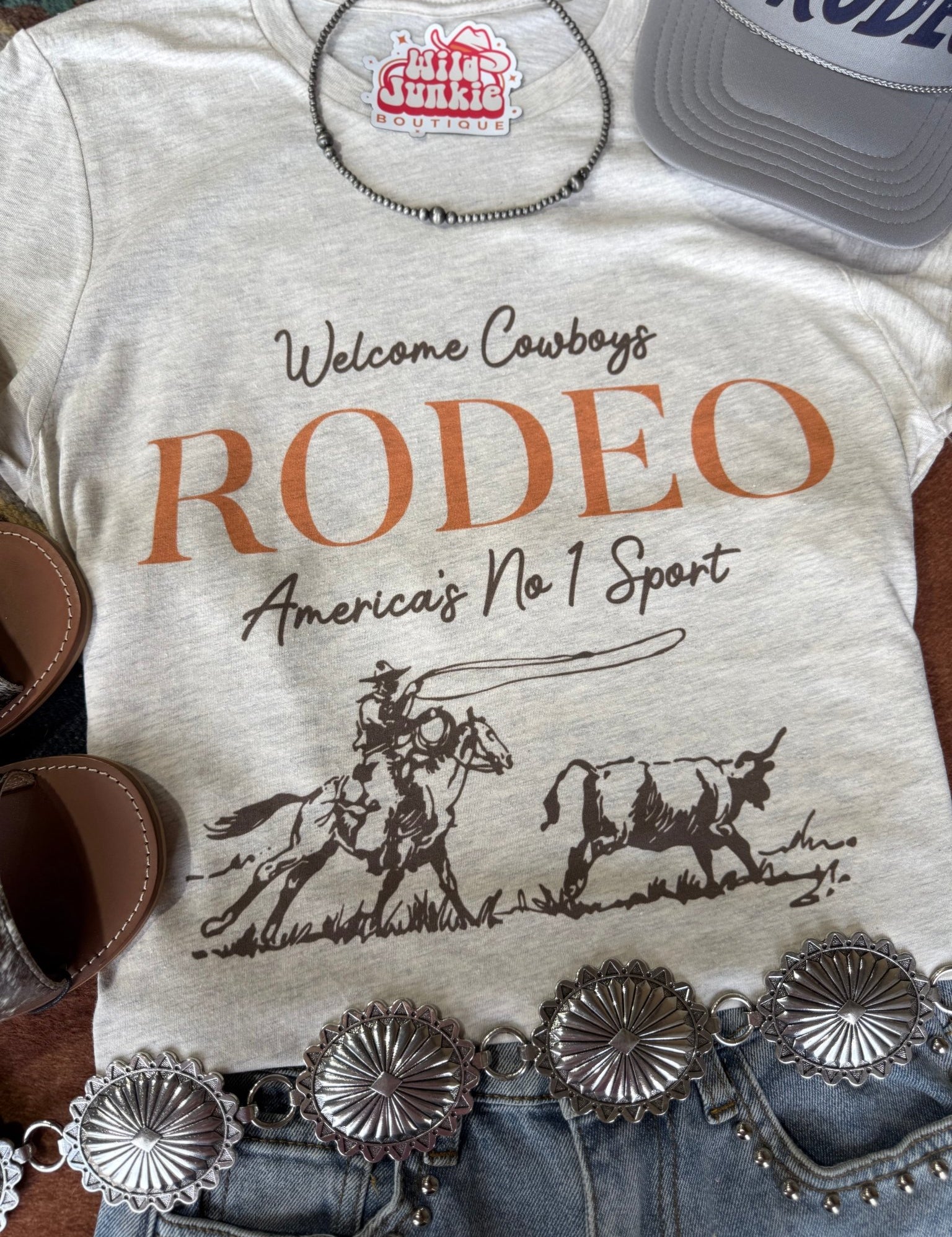 Rodeo: America's 1 Sport Graphic TeeHeather OatmealS