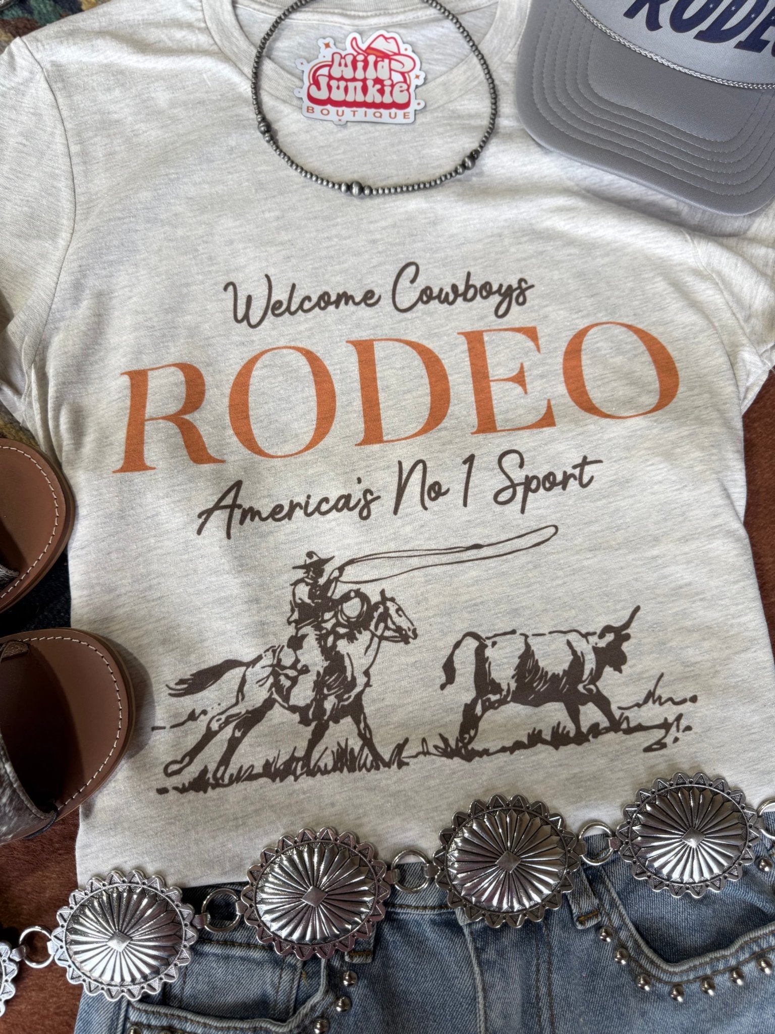 Rodeo: America's 1 Sport Graphic TeeHeather OatmealS