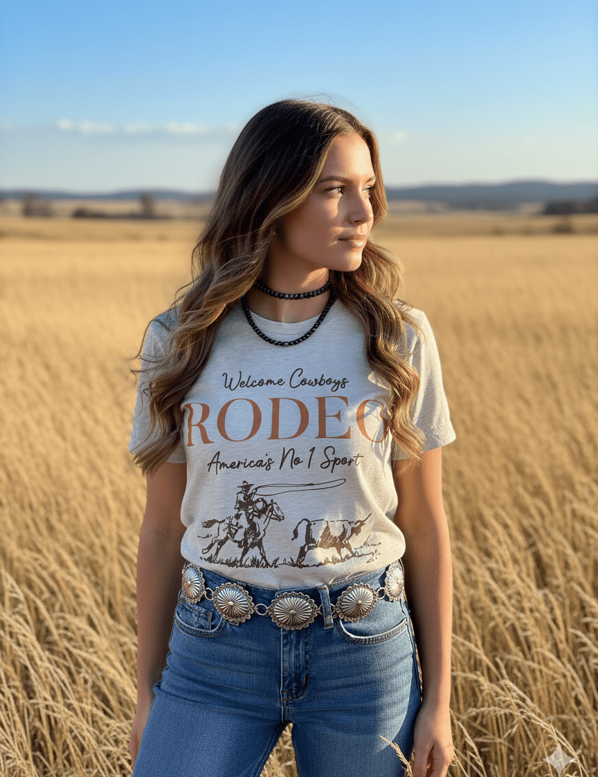 Rodeo: America's 1 Sport Graphic TeeHeather OatmealS