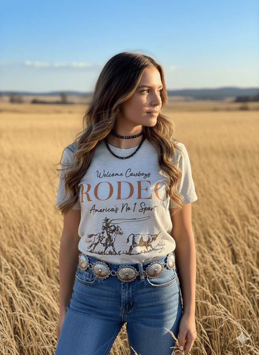 Rodeo: America's 1 Sport Graphic TeeHeather OatmealS
