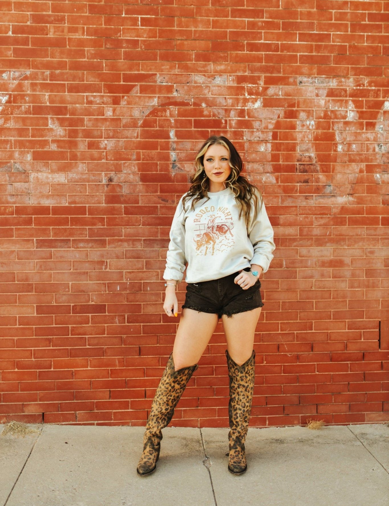 Rodeo Night Bull Rider Graphic SweatshirtSandS