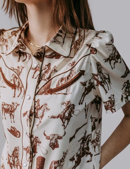 Rodeo Queen Puff Sleeves TeeS