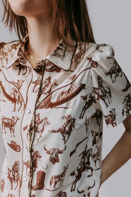 Rodeo Queen Puff Sleeves TeeS