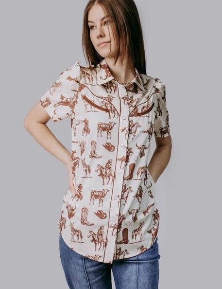 Rodeo Queen Puff Sleeves TeeS