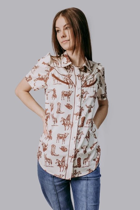 Rodeo Queen Puff Sleeves TeeS