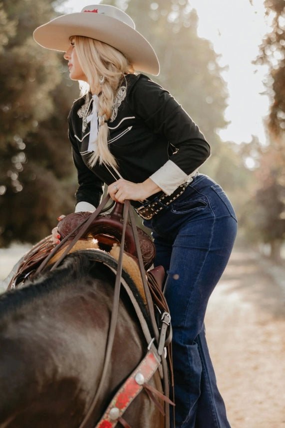 Rodeo Quincy Cowgirl Spirit High Rise Flare Jeans24