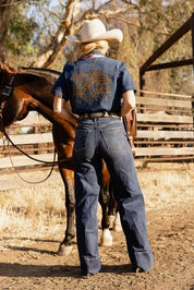 Rodeo Quincy Vintage Ranch Rider Wide Leg Jeans24