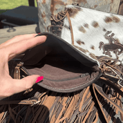 Rodeo Rider Cowhide Fringed Crossbody Bag
