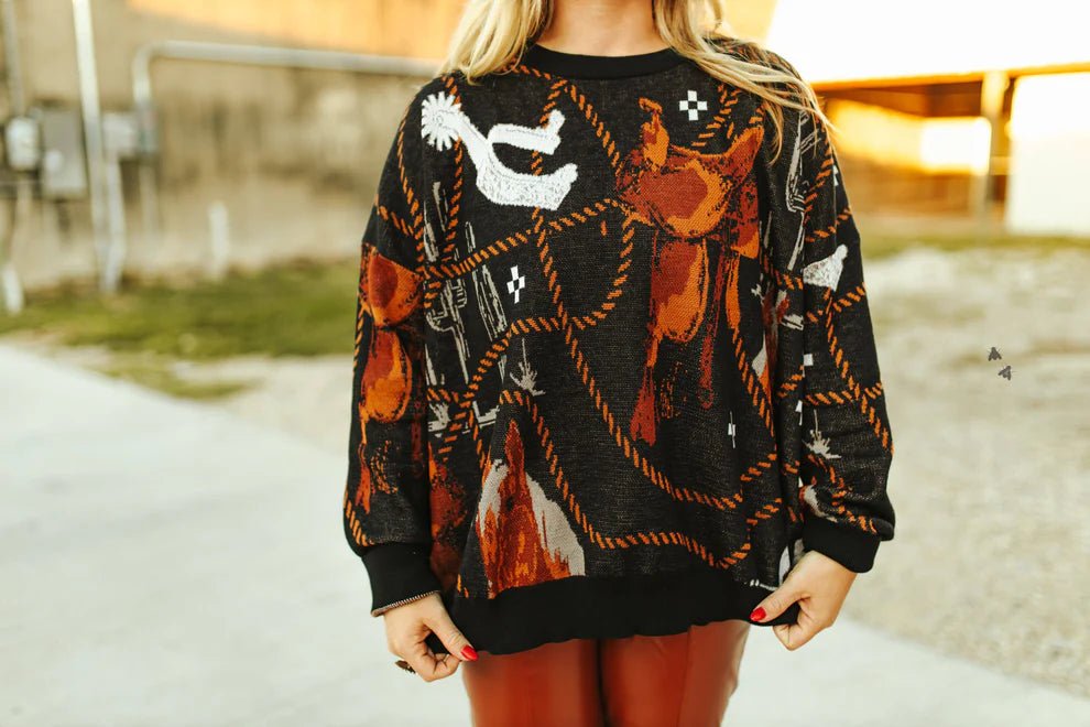 Rope Saddle Knit SweaterS/M