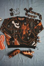 Rope Saddle Knit SweaterS/M