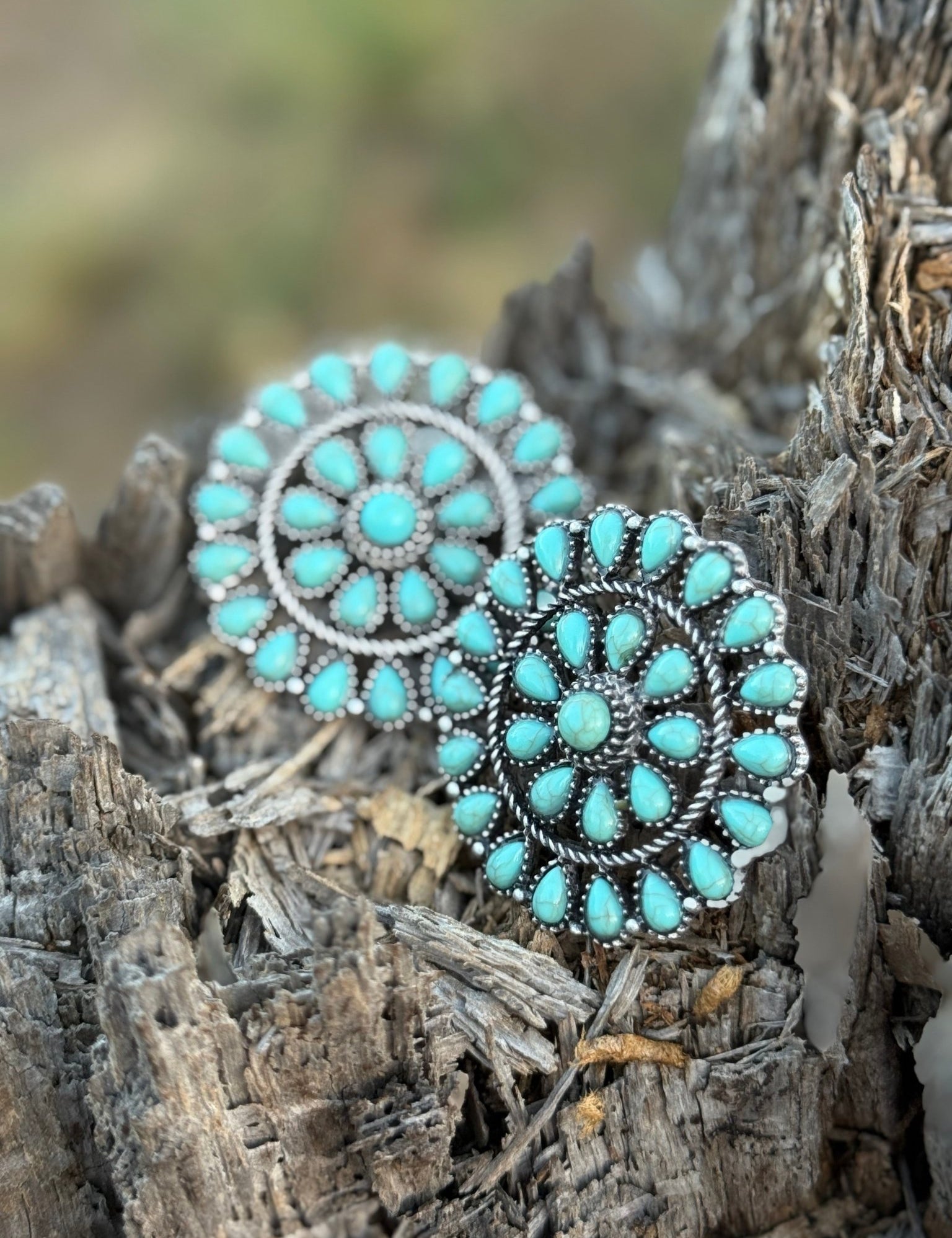 Roped Floral Cluster Earrings