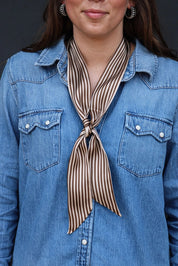 Brown Rope Stripe Twilly