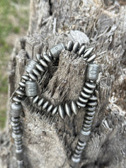 Roundel And Barrel Stretch Beaded Bracelet