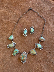 Royston Turquoise Chain Necklace and Earrings Set