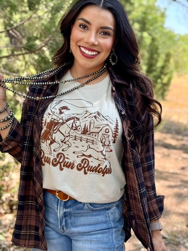 Run Run Rudolph Graphic TeeS