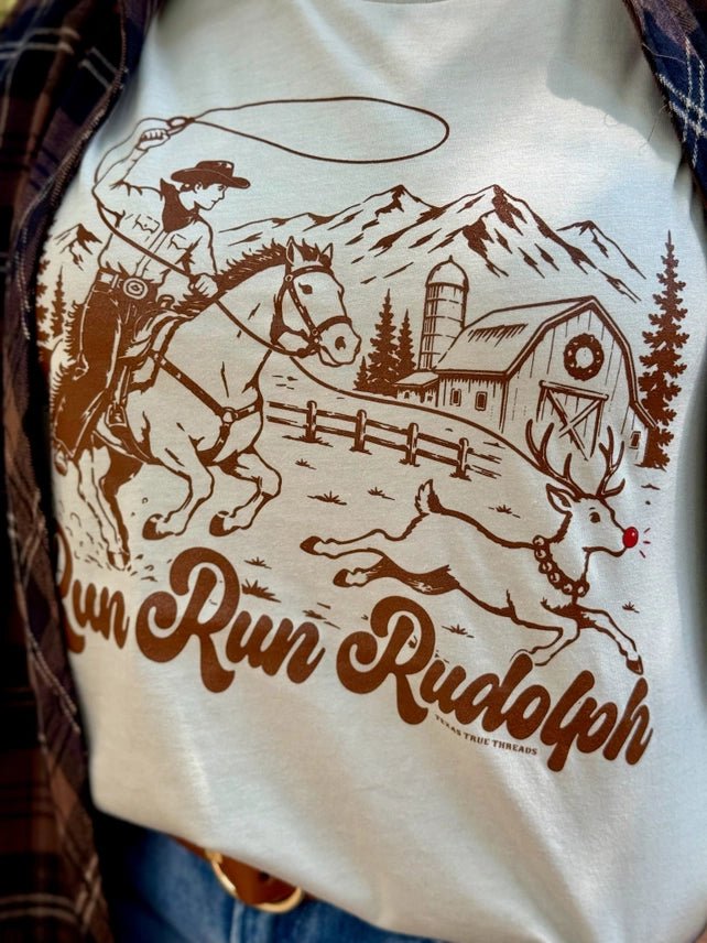 Run Run Rudolph Graphic TeeS