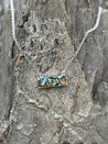 Rustic Turquoise Bar Necklace