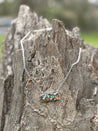 Rustic Turquoise Bar Necklace