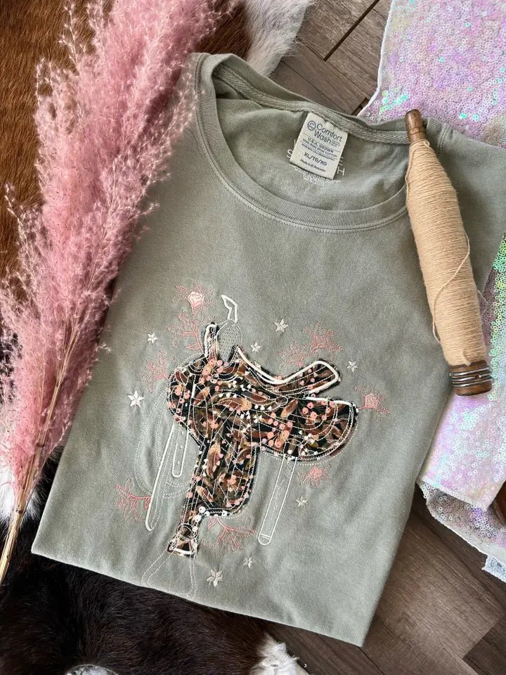 Saddle Up Embroidered Graphic TeeS