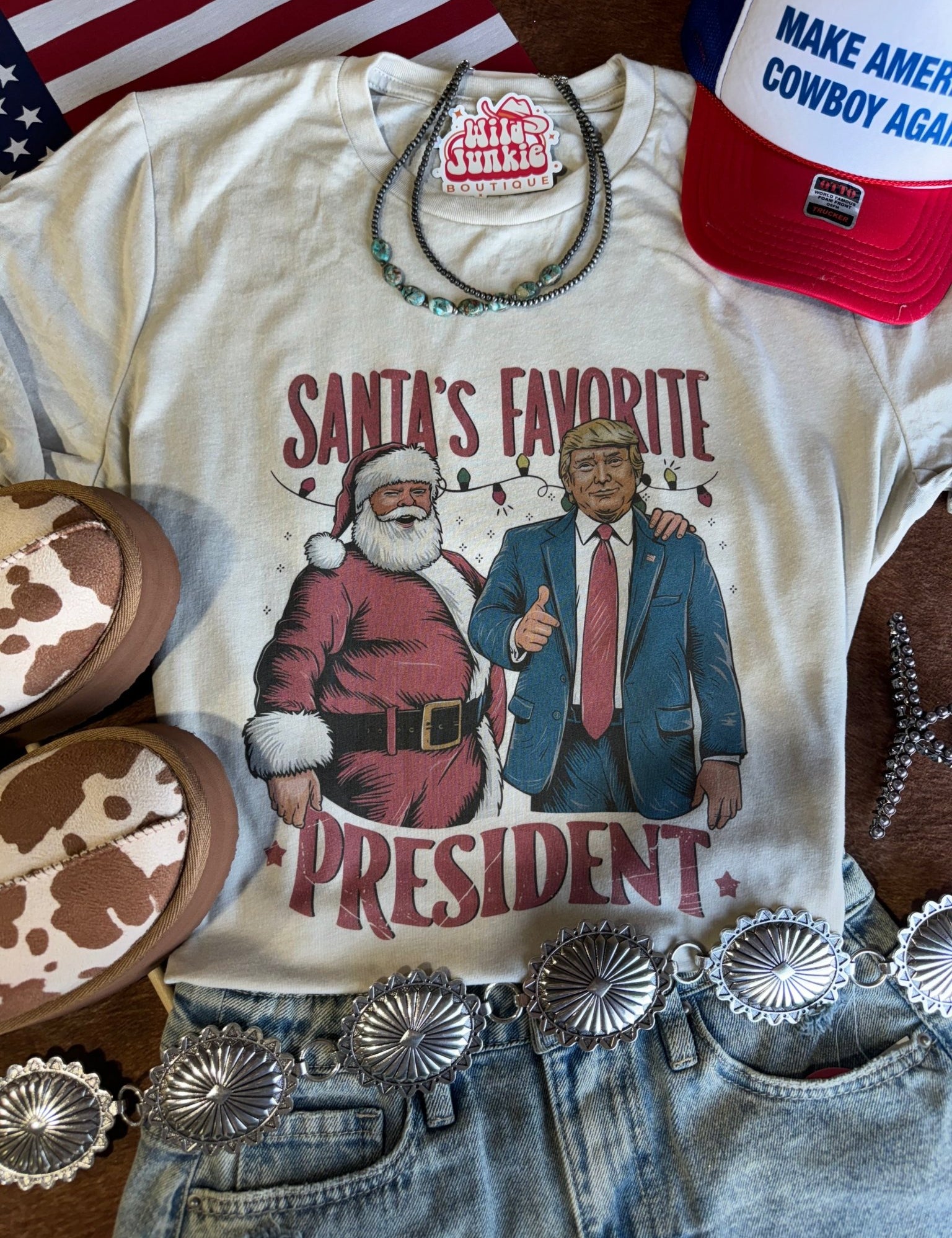 Santas Favorite President Graphic TeeCementS