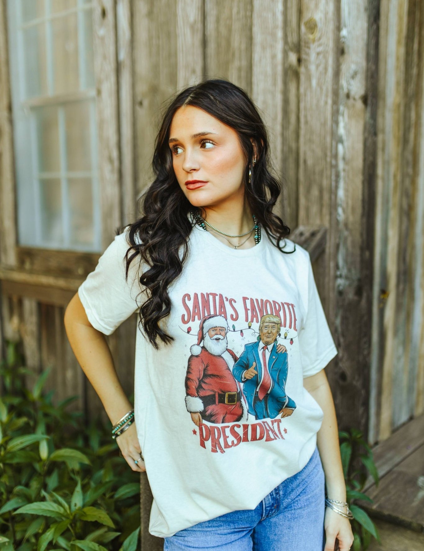 Santas Favorite President Graphic TeeCementS