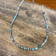 Sedona Sky Barrel Beaded Necklace