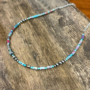 Sedona Sky Barrel Beaded Necklace