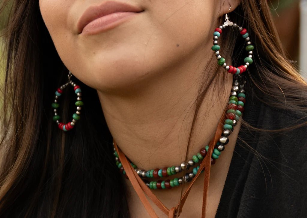 Sedona Spirit Beaded Hoop Earrings
