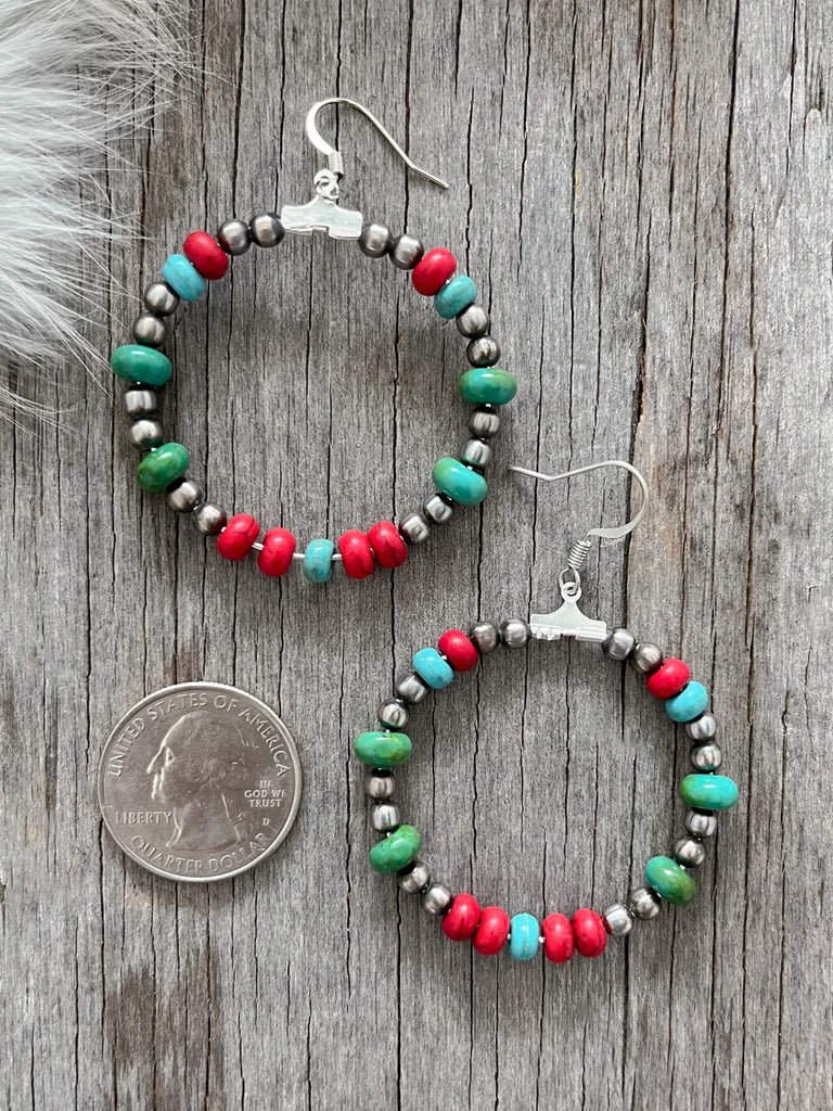 Sedona Spirit Beaded Hoop Earrings