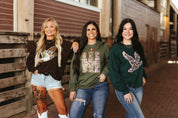 Sequin Mallard Duck Patch SweaterBrownS