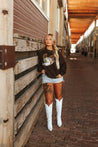 Sequin Mallard Duck Patch SweaterBrownS