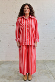 Prairie Rose Stripe Button Up