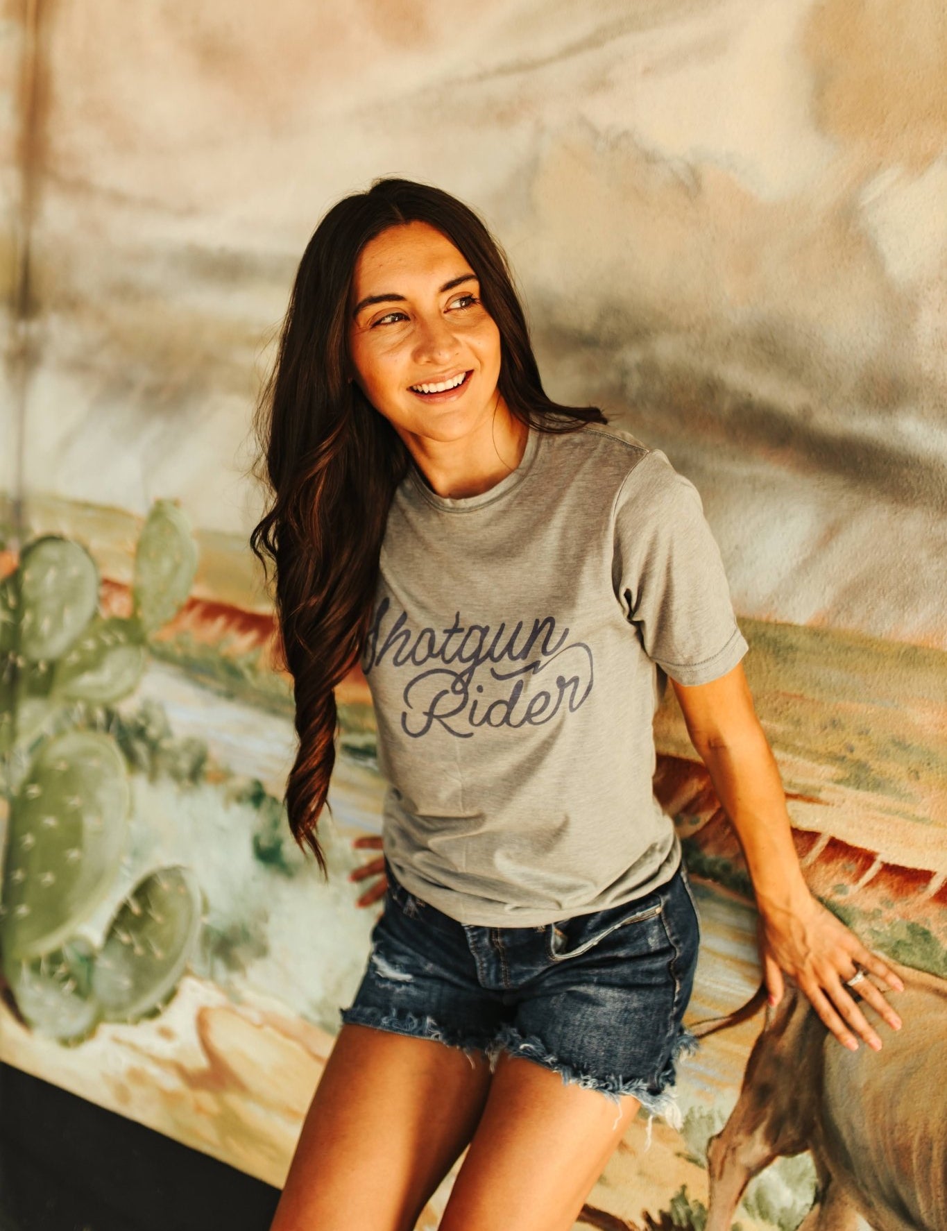 Shotgun Rider Graphic TeeGreyS