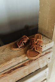 Sierra Bloom Tooled Leather Sandals6