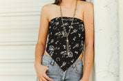 Silver Beaded Tassel Necklace