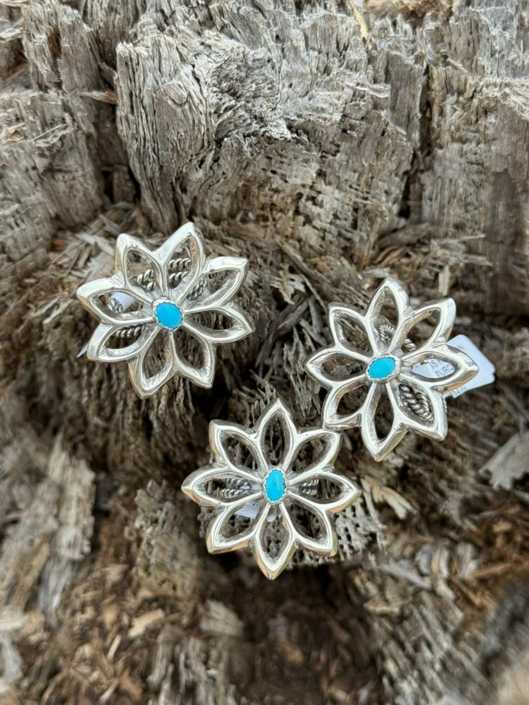 Silver Blossom Turquoise Ring6