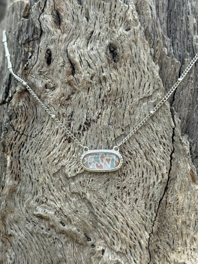 Silver Camo Chain Necklace
