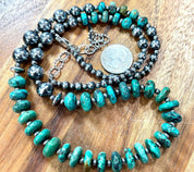 Silver Creek Turquoise Hematite Bead Necklace