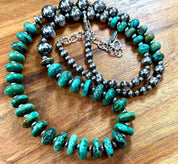 Silver Creek Turquoise Hematite Bead Necklace