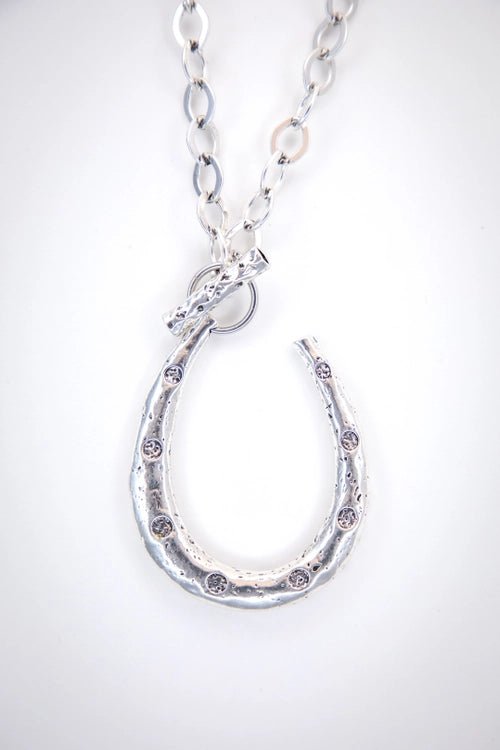 Silver Horseshoe Chain Necklace