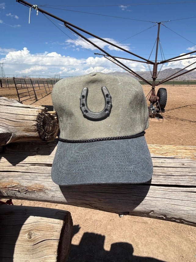 Silver Horseshoe Two-Tone Trucker Hat