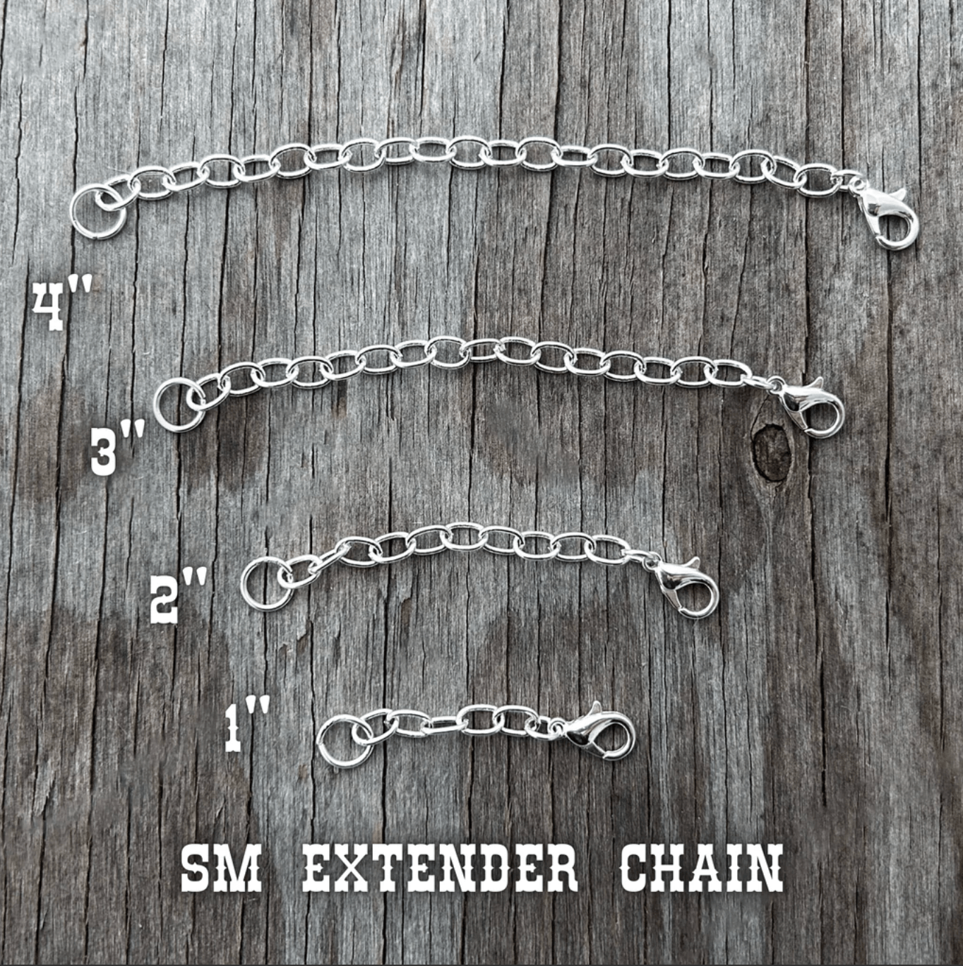 Silver Jewelry Extender Chain1"