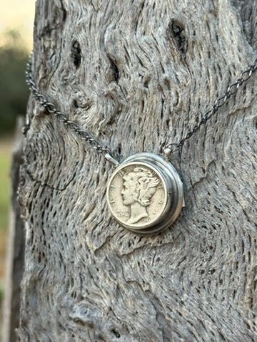 Silver Liberty Coin Necklace
