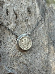 Silver Liberty Coin Necklace
