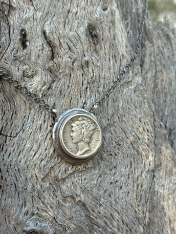 Silver Liberty Coin Necklace