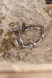 Silver Links Stretch Apple Watch Band