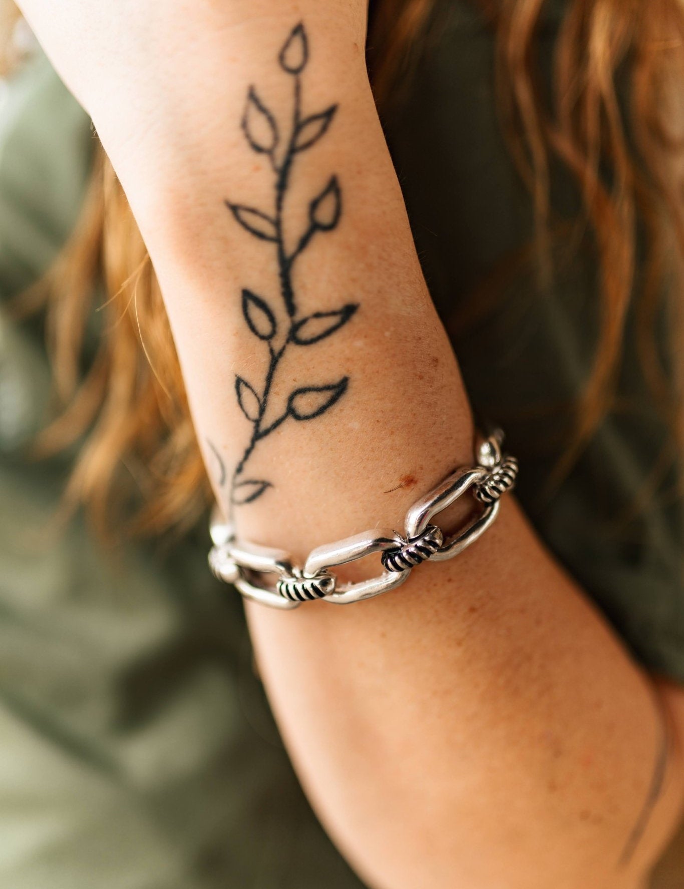 Silver Links Stretch Bracelet