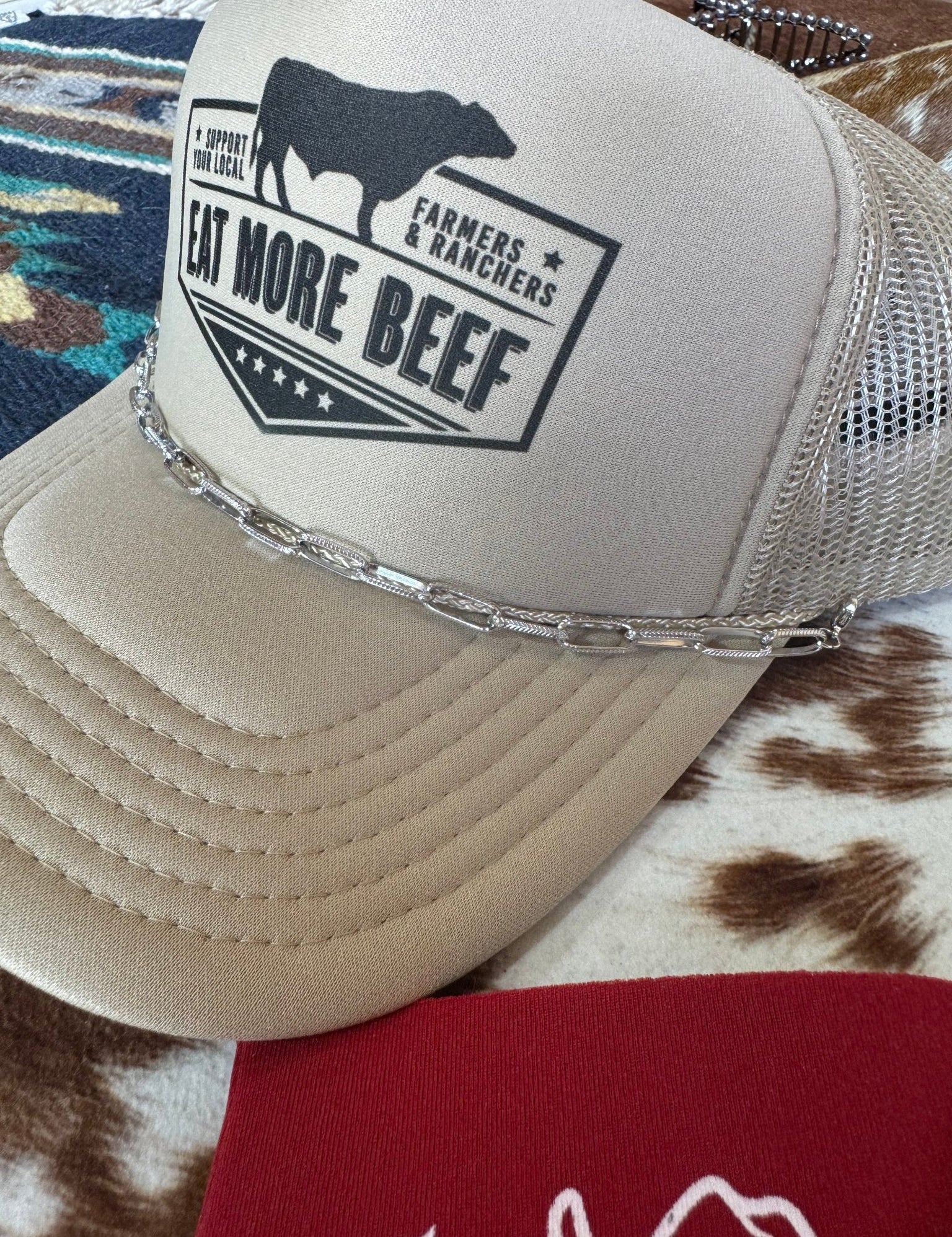 Silver Links Trucker Hat Chain