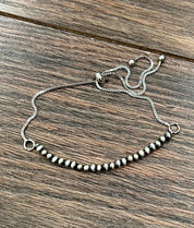 Silver Pearl Adjustable Bracelet