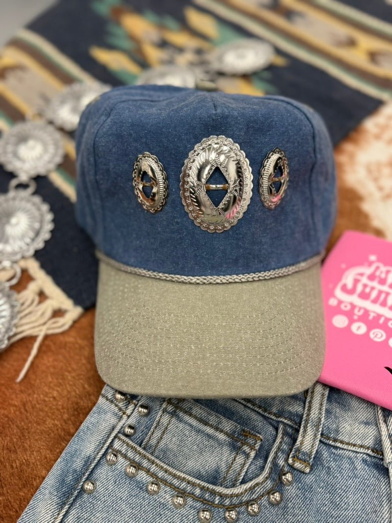Silver Sage Concho Trucker Hat